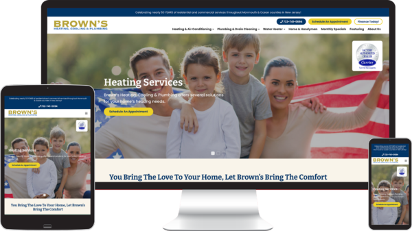 JSMT Web Design & Digital Marketing | Brown’s Heating, Cooling, & Plumbing